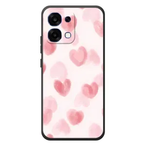 Чохол з розовим принтом для OPPO A6 Pro (Рожеві сердечки)