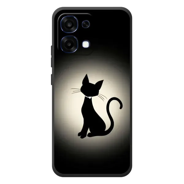 Чехол с принтом «Силуэт котика» для OPPO A6 Pro