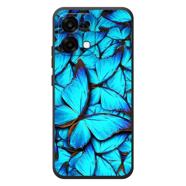 Чехол с принтом «Синие бабочки» для OPPO A6 Pro