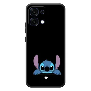 Чохол з принтом Стіч на OPPO A6 Pro (Стіч на чорному)