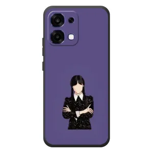 Чохли Венсдей на OPPO A6 Pro Уенсдей (AlphaPrint) (Венздей у чорному)