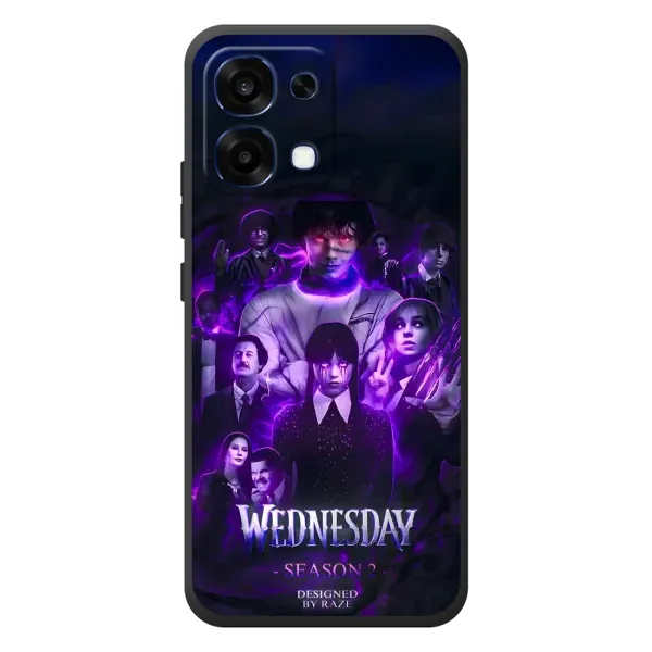 Чехол с принтом «Фиолетовая магия Уэнздей» для OPPO A6 Pro