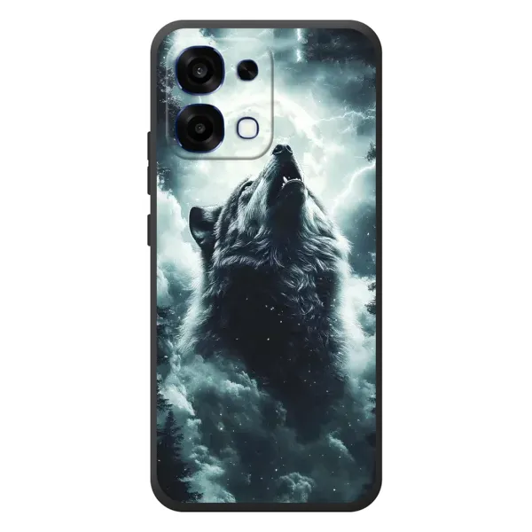 Чохол з принтом «Вовк у хмарах» для OPPO A6 Pro