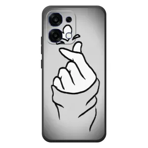 Чохол з принтом для OPPO A6 Pro (AlphaPrint - Знак сердечка) (Значок Love)