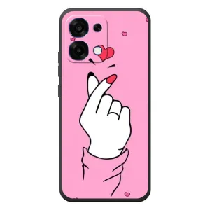 Чохол з принтом для OPPO A6 Pro (AlphaPrint - Знак сердечка) (Знак Love)