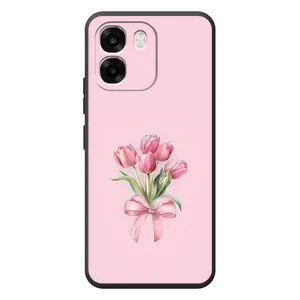 Чохол з розовим принтом для OPPO A6 (Букет квітів)