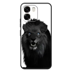 Чохли з картинкою животних OPPO A6 (Чорний ЛЕВ)