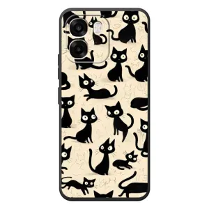 Чохол з малюнком кіт на OPPO A6 (Чорні коти)