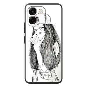 Чохол з друком для OPPO A6 - (Мода) (AlphaPrint) (Фото дівчини)