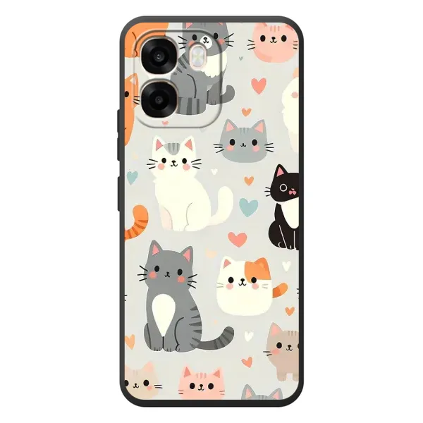 Чохол з принтом «Колаж котів» для OPPO A6