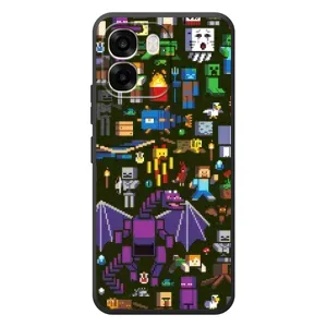 Чохол Майнкрафт на OPPO A6 (AlphaPrint) Minecraft (Колаж Майнкрафт)