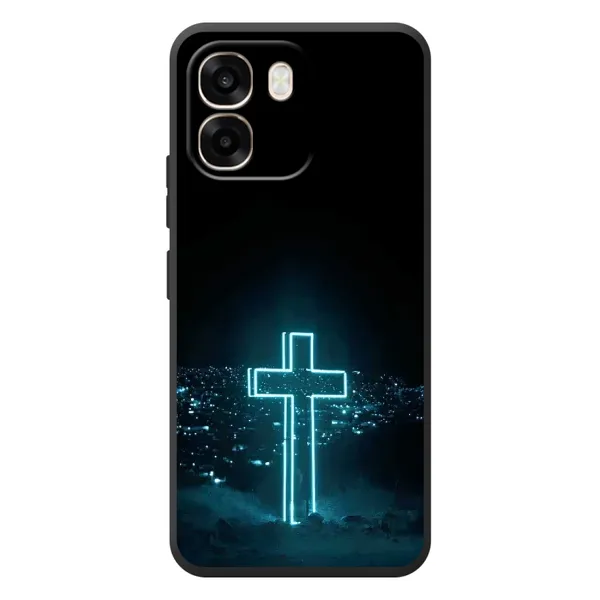 Чехол с принтом «Крест и город» для OPPO A6
