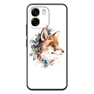 Чохли з картинкою Лисичка для OPPO A6 (VPrint) (Лиса в квітах)