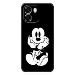 Міккі Маус чохол для OPPO A6 (AlphaPrint - Мультяшні) (Маус на чорному)