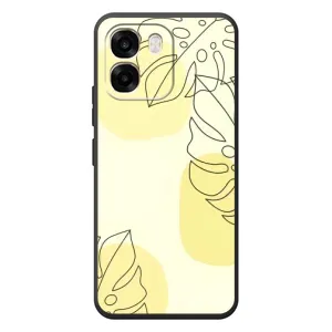 Силконовий чохол з принтом в квітах на OPPO A6 (Жовта монстера арт)