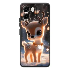 Яскравий чохол для OPPO A6 з Зимові Оленята (Оленятко)