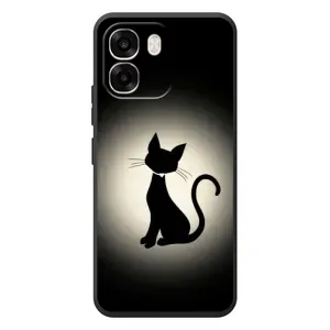 Чохол з принтом для OPPO A6 (AlphaPrint) Модні коти (Силует котика)