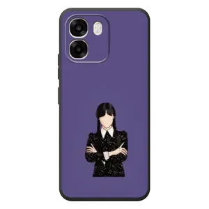 Чохли Венсдей на OPPO A6 Уенсдей (AlphaPrint) (Венздей у чорному)