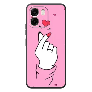 Чехол с принтом для OPPO A6 (AlphaPrint - Знак сердечка)