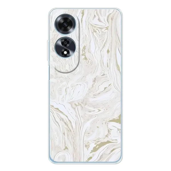 Чохол з принтом «Білий мрамор» для OPPO A60 5G