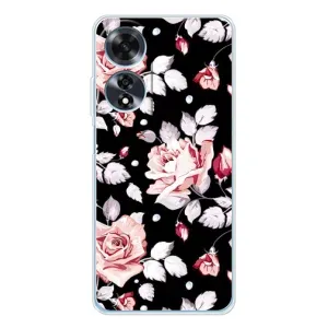 Чохли з квітами для OPPO A60 5G (VPrint) (Квіти на чорному)
