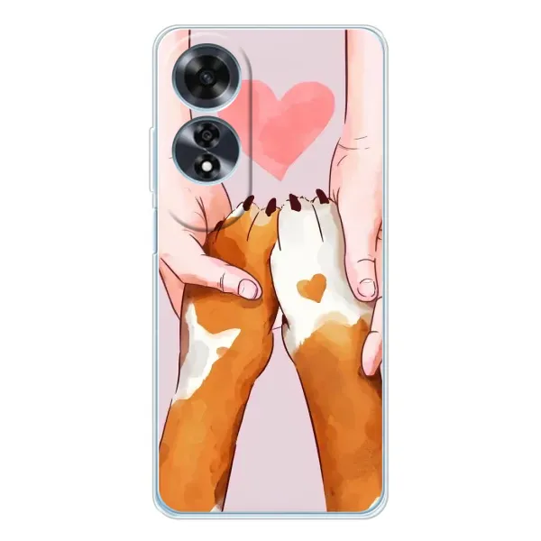 Чехол с принтом «Любовь к собакам» для OPPO A60 5G