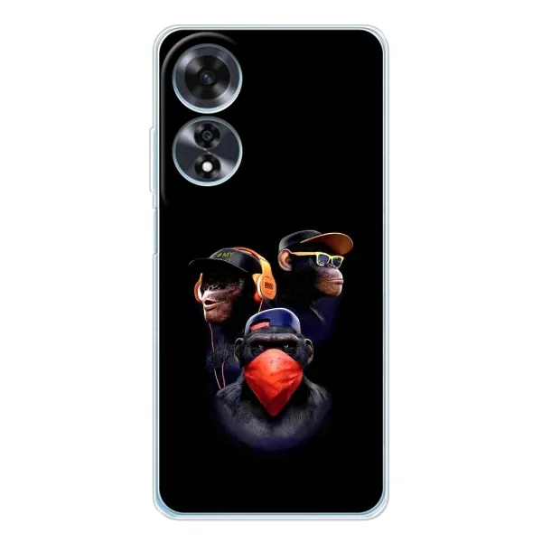 Чехол с принтом «Три обезьяны» для OPPO A60 5G