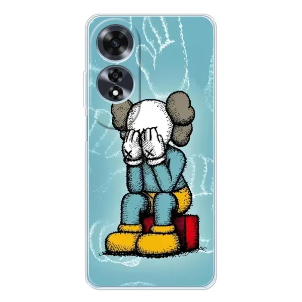 Чехол с принтом «Плач Bearbrick» для OPPO A60 5G