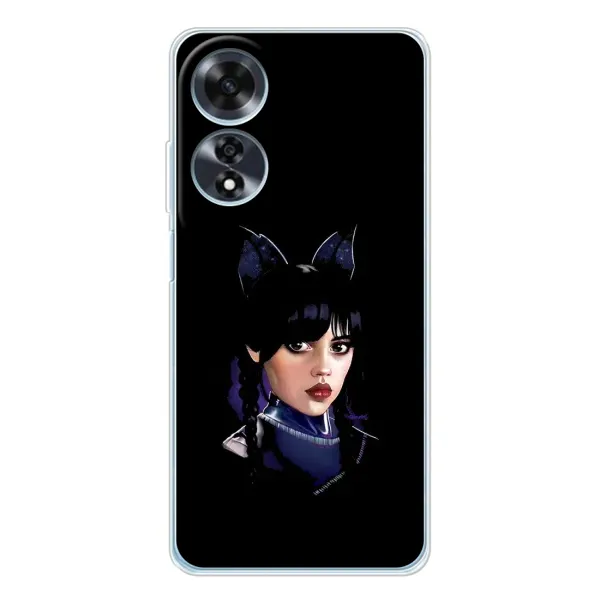 Чохол з принтом «серйозна Венздей» для OPPO A60 5G
