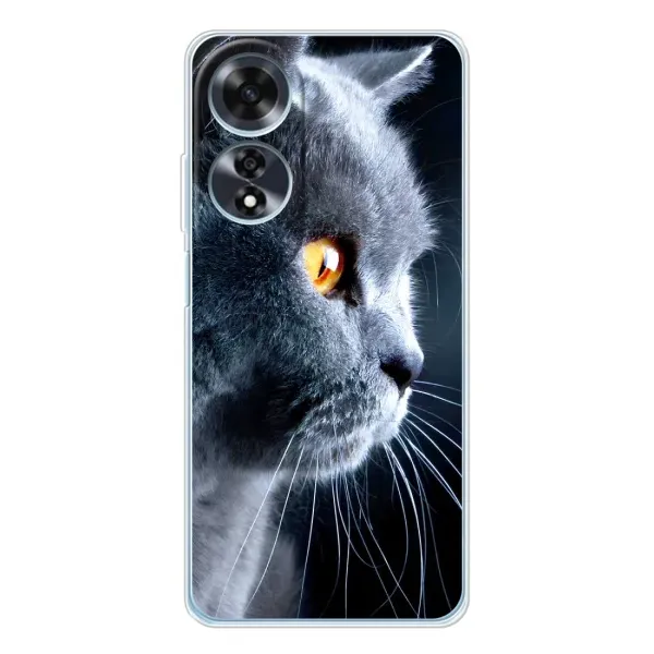 Чохол з принтом «Сірий Кіт» для OPPO A60 5G Чохол з принтом «Сірий Кіт» для OPPO A60 5G