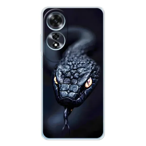 Чехол с принтом «Черная змея» для OPPO A60 5G Чехол с принтом «Черная змея» для OPPO A60 5G