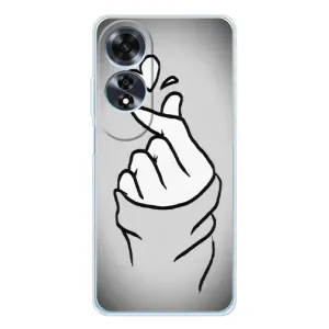 Чохол з принтом для OPPO A60 5G (AlphaPrint - Знак сердечка) (Значок Love)