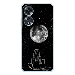 Чохол з малюнком кіт на OPPO A60 (Дівчина з котом)
