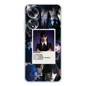 Чехлы Венсдей на OPPO A60 Уэнсдей (AlphaPrint) (коллаж Уэнздей)