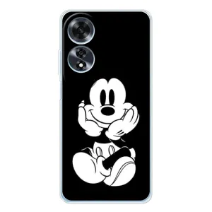 Эксклюзивный чехол для OPPO A60 (AlphaPrint - Мультяшные) (Микки на черном)