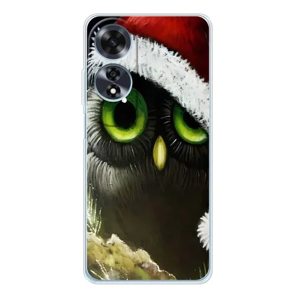 Чехол с принтом «Новогодняя Сова» для OPPO A60