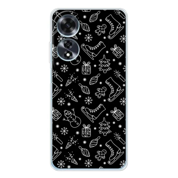 Чехол с принтом «Новогодний фон» для OPPO A60