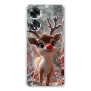 Яркий чехол для OPPO A60 с Зимними Оленятами