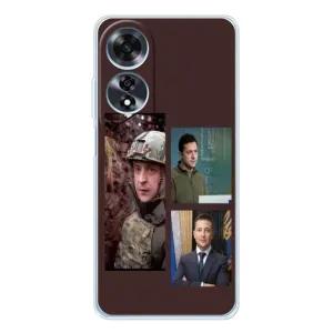Чехол для OPPO A60 (AlphaPrint - с принтом Зеленского) (Президент)
