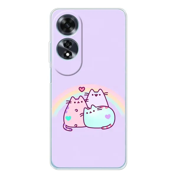 Чехол с принтом «Радужные котики» для OPPO A60 Чехол с принтом «Радужные котики» для OPPO A60