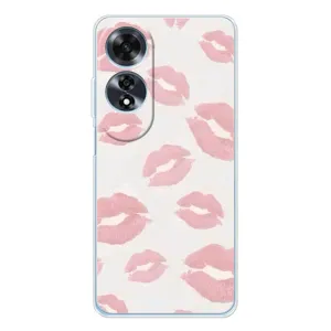 Чехол с розовым рисунком для OPPO A60 (Розовые губы)