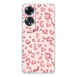 Чехол с розовым рисунком для OPPO A60 (Розовый леопард)