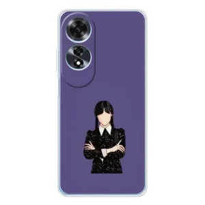 Чехлы Венсдей на OPPO A60 Уэнсдей (AlphaPrint) (Уэнздей в черном)