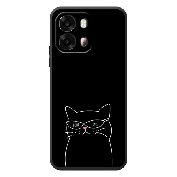Чохол з принтом «Байдужий кіт» для OPPO A6s