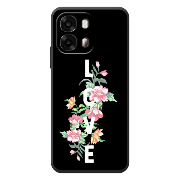 Чехол с принтом «Цветы LOVE» для OPPO A6s