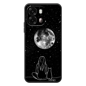 Чохол з малюнком кіт на OPPO A6s (Дівчина з котом)