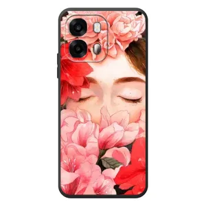 Чехлы (ART) Цветы на OPPO A6s (VPrint) (Глаза в цветах)