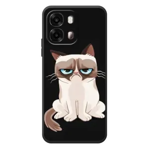 Чохол з принтом для OPPO A6s (AlphaPrint) Модні коти (Сумний кіт)