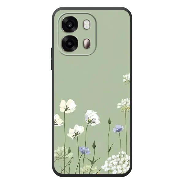Чехол с принтом «Цветы на зеленом» для OPPO A6s