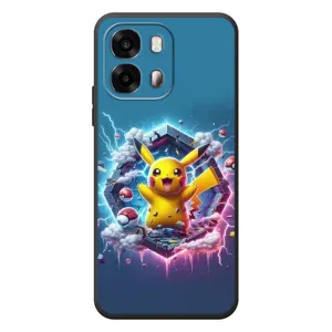 Чехол с Пикачу на OPPO A6s (Лого Пикачу)